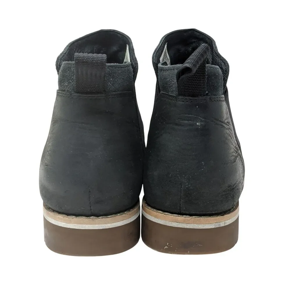 Chaco Cataluna Explorer Black Leather‎ Chelsea Ankle Boots Booties Womens 8